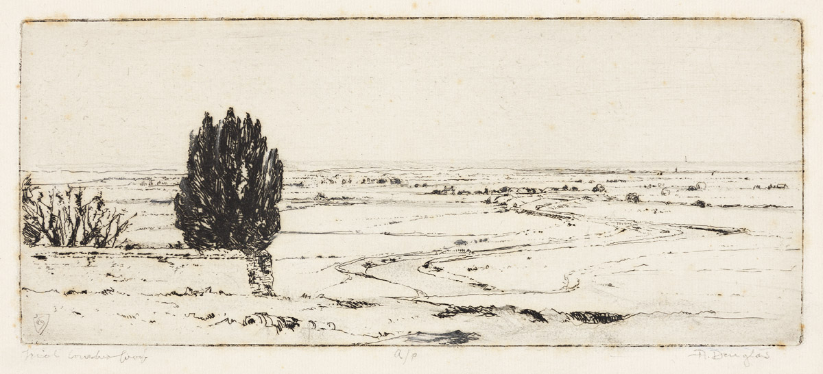AARON DOUGLAS (1899 - 1979) Untitled (Landscape).